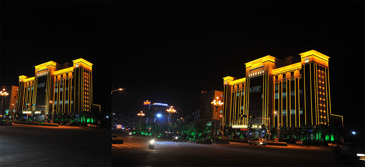 广东河源市市政建筑灯光工程设计落地实景