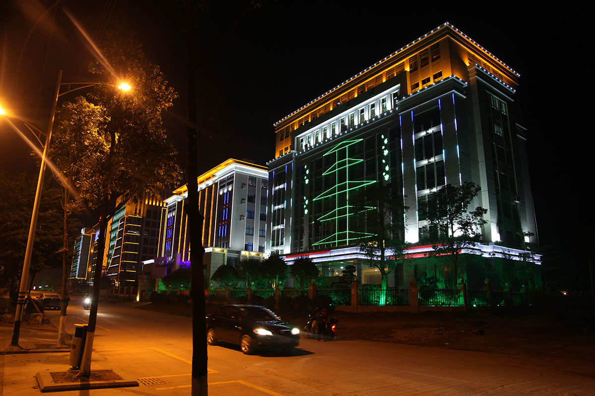 广东河源市市政建筑灯光工程设计落地实景